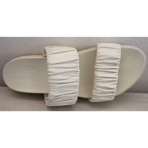 Sorel Women's Sz 9.5 Chalk, Gum / Off White Roaming Two Strap Slide Sandals - Picture 6 of 11